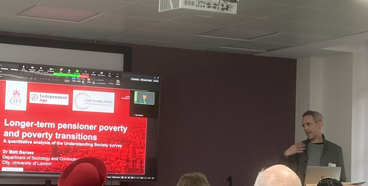 usociety's tweet image. Our final speaker is Matt Barnes @CitySociology talking about his research for @IndependentAge on pensioner poverty #InsightsLaunch