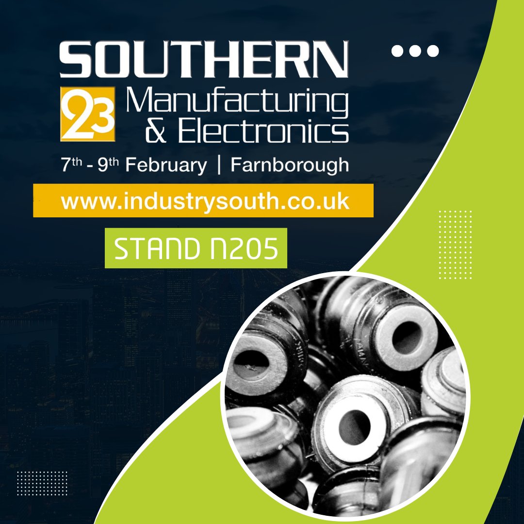 We are only one day away from this year's South Manufacturing show! Are you attending? Would you like to find out more about our range of Shock &amp; Vibration solutions? 

Come and chat to the team on stand 𝗡𝟮𝟬𝟱 👌

#Southmanf #Rubber #RubberMoulding #ShockManagement #UKMfg