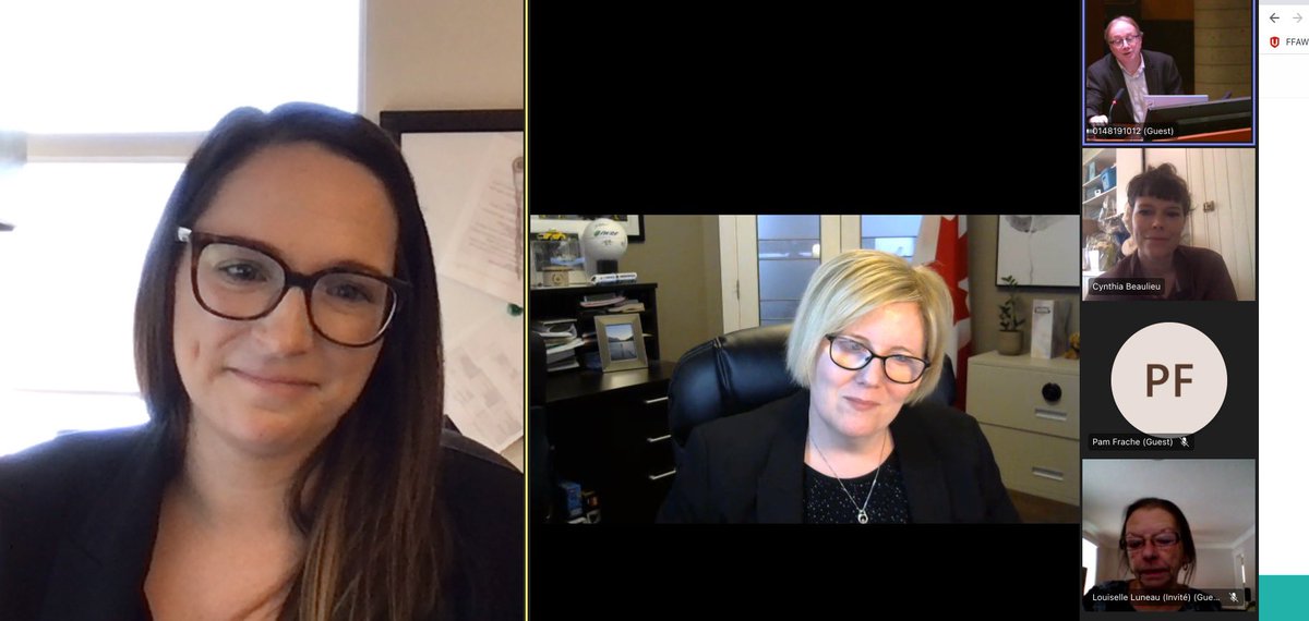 FFAW_Unifor's tweet photo. FFAW Staff Rep @alyse_stuart recently spoke with Minister Carla Qualttrough &amp; other depts during the EI Worker Forum. She continued to push for meaningful changes to our Employment Insurance system that protects workers &amp; rehumanizes this critical economic &amp; social stabilizer. https://t.co/exn7Oc7rZT