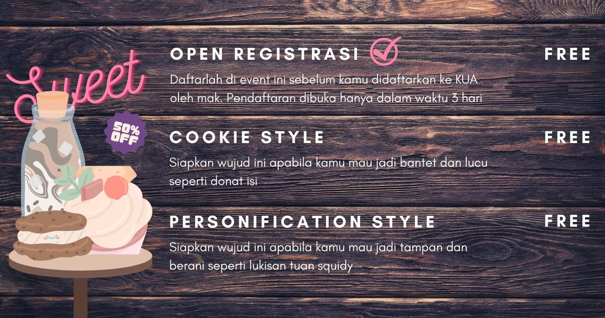 [OPEN REGISTRATION: 𝑺𝑾𝑬𝑬𝑻 𝑾𝑶𝑵𝑫𝑬𝑹𝑭𝑼𝑳 𝑭𝑨𝑵𝑻𝑨𝑺𝒀]
[6-9 February 2023 21:00 WIB]