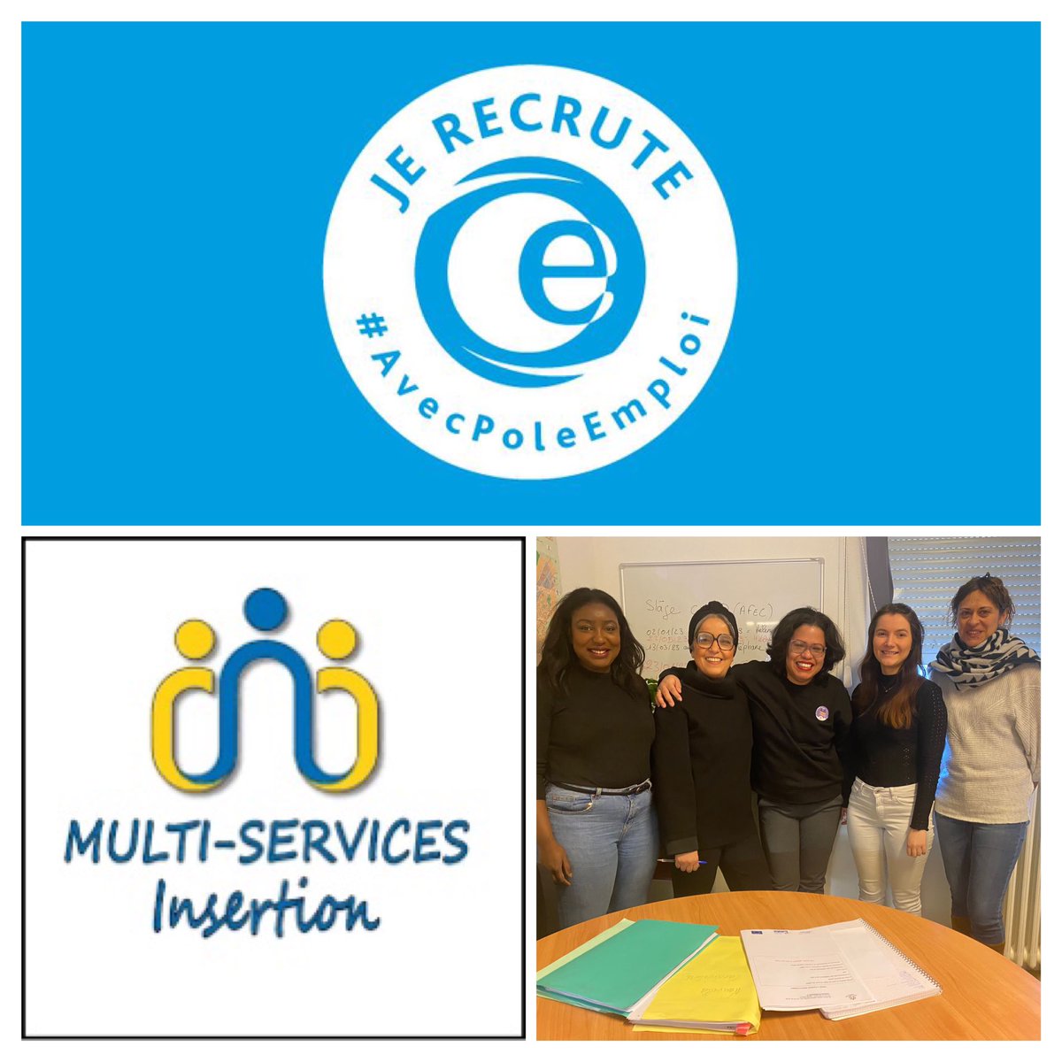 🗣️Nous avons accompagné l’association Multi-services Régie de quartier de #Dreux à renforcer son équipe.
✅ 3 embauches 🤩: 2 Conseillères d’insertion professionnelle et 1 assistante administrative
#CDD #CDI #PEC #JeRecrute #AvecPoleEmploi <a href="/Viollier_E/">© Emmanuel VIOLLIER ™</a> @auregass <a href="/nacera_abbas/">nacera abbas</a>