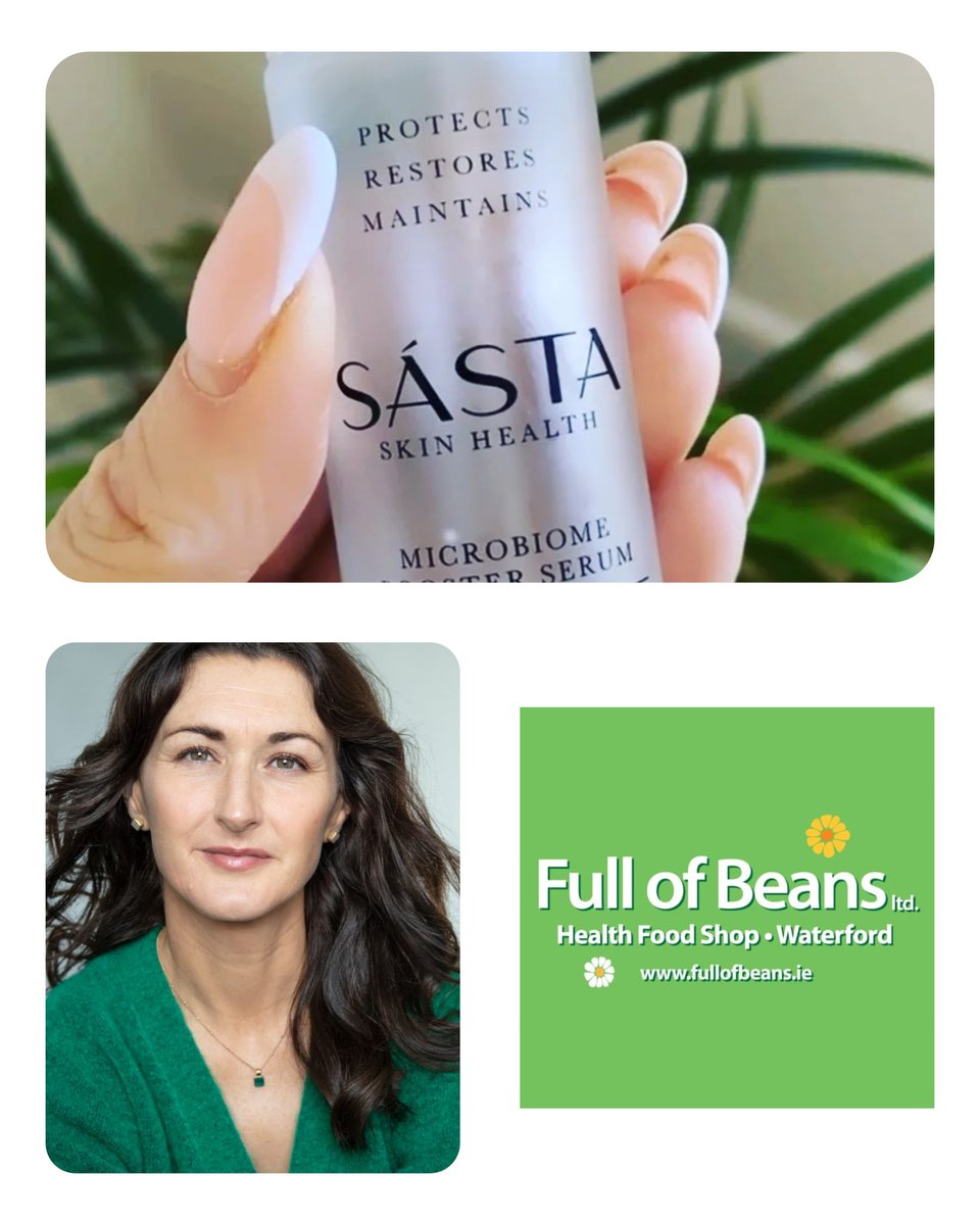 Our first in-store of 2023 will take place on Thursday 9th February with the fabulous Michelle from Sasta Skincare.George's Court from 10am to 12and our Ardkeen Store from 1pm to 3pm. #supplement for your skin, Sásta Microbiome Booster #Serum