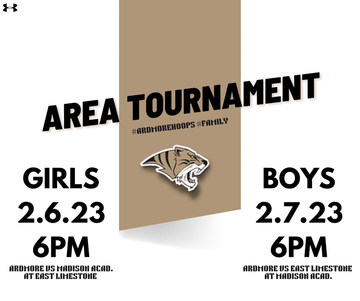 Ardmore Tiger Hoops (@hoopsardmore) on Twitter photo Area tournament info for both of our teams. Good luck to our girls tonight against Madison Academy. #ArdmoreHoops #Family <a href="/GameDayGraphic2/">βΌββββΉββ¨ βΌβ‘ββββββ’</a> ππππ Area tournament info for both of our teams. Good luck to our girls tonight against Madison Academy. #ArdmoreHoops #Family <a href="/GameDayGraphic2/">βΌββββΉββ¨ βΌβ‘ββββββ’</a> ππππ