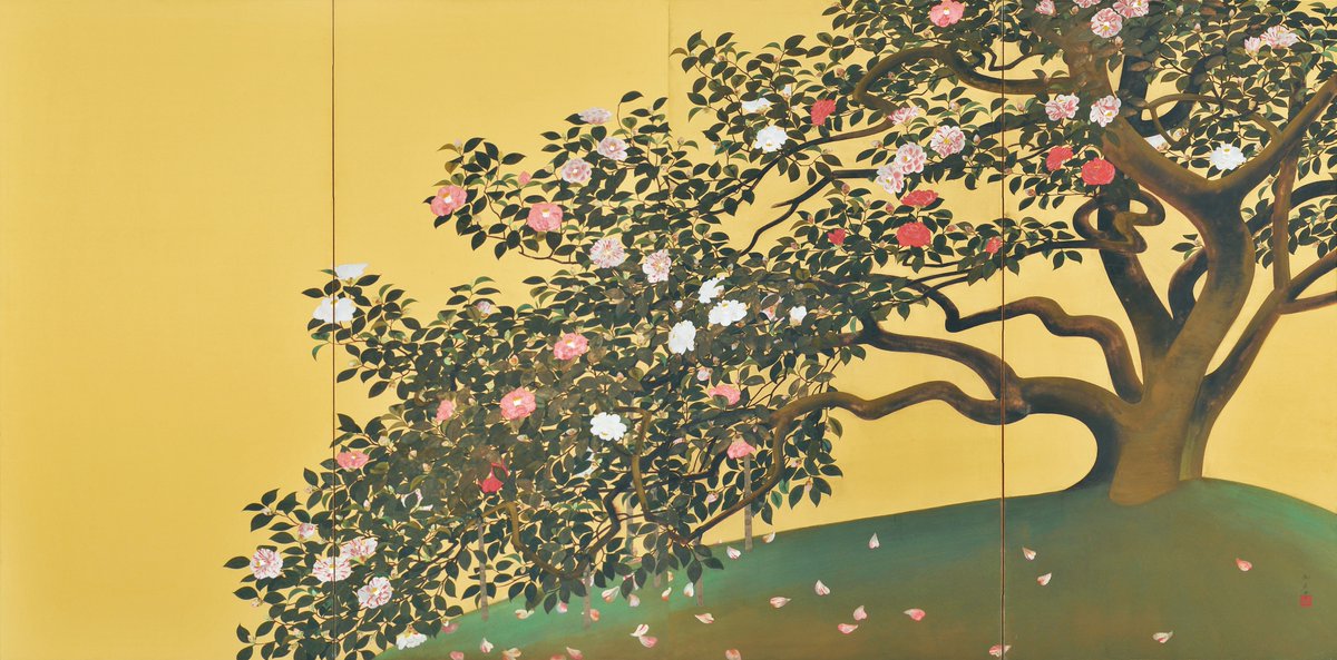 速水御舟　牽牛花　木版画　金箔 速水 御舟 はやみ ぎょしゅう Hayami Gyosyū 1894–1935 《名樹散椿