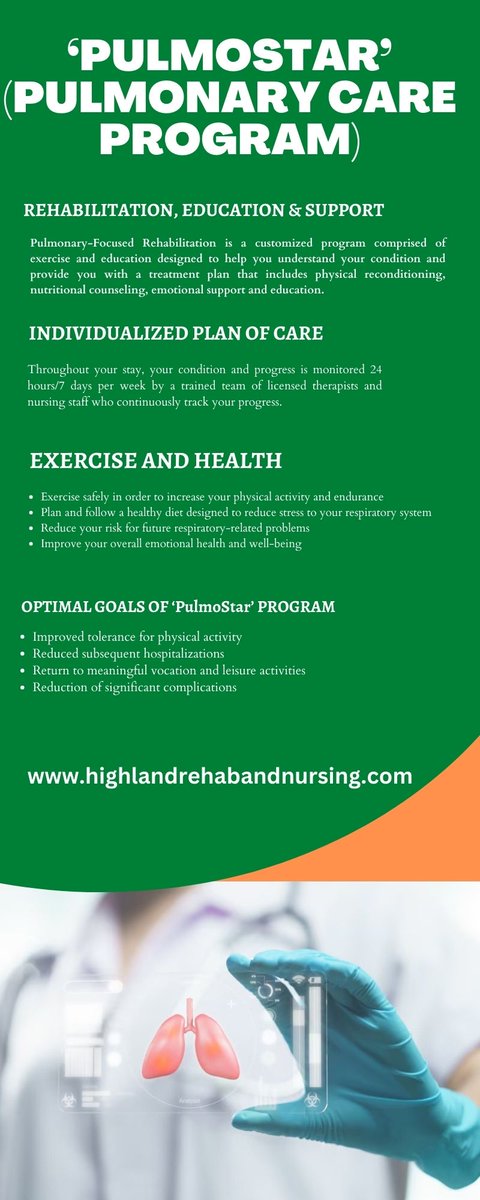 SomyaRathi7's tweet photo. Are you a #pulmonary🫁 #patient looking for a pulmonary #rehabilitation #center in #NewYorkCity? Highland Pulmonary Center makes it easier to #breathe after #lungdisease. 🙂
#Click  Here➡️: https://t.co/GmRVaZHYM9

#pulmonologist  #lunghealth #doctor #deprem #TurkeyEarthquake https://t.co/OffViCACBr