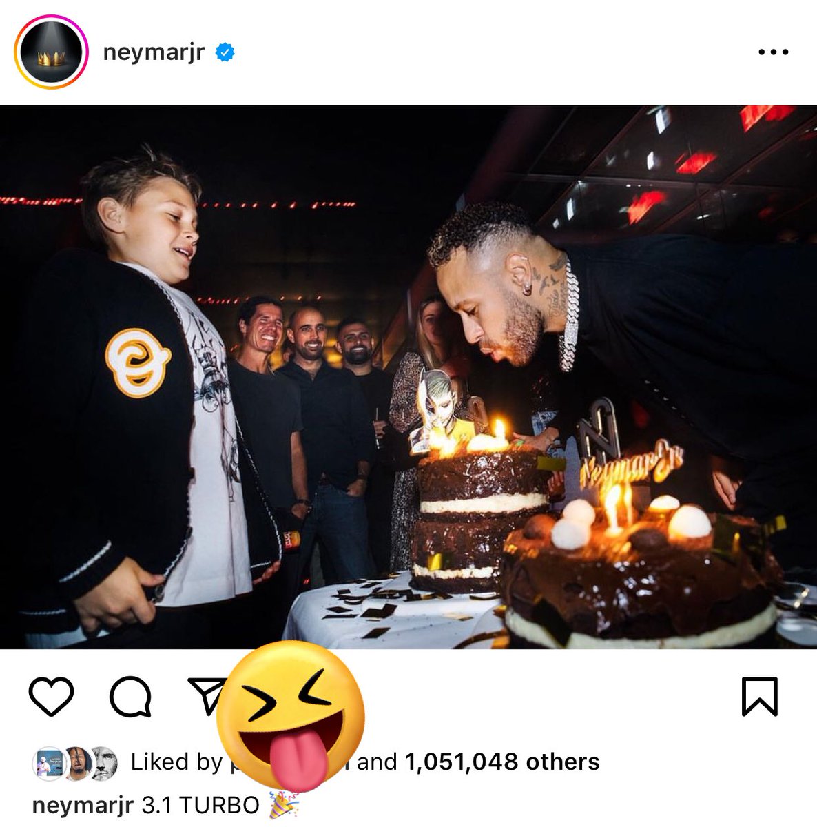 Footy_Insights's tweet photo. 📲 | Neymar Jr on IG :

“3:1 TURBO 🎉” https://t.co/kc0mqO908I