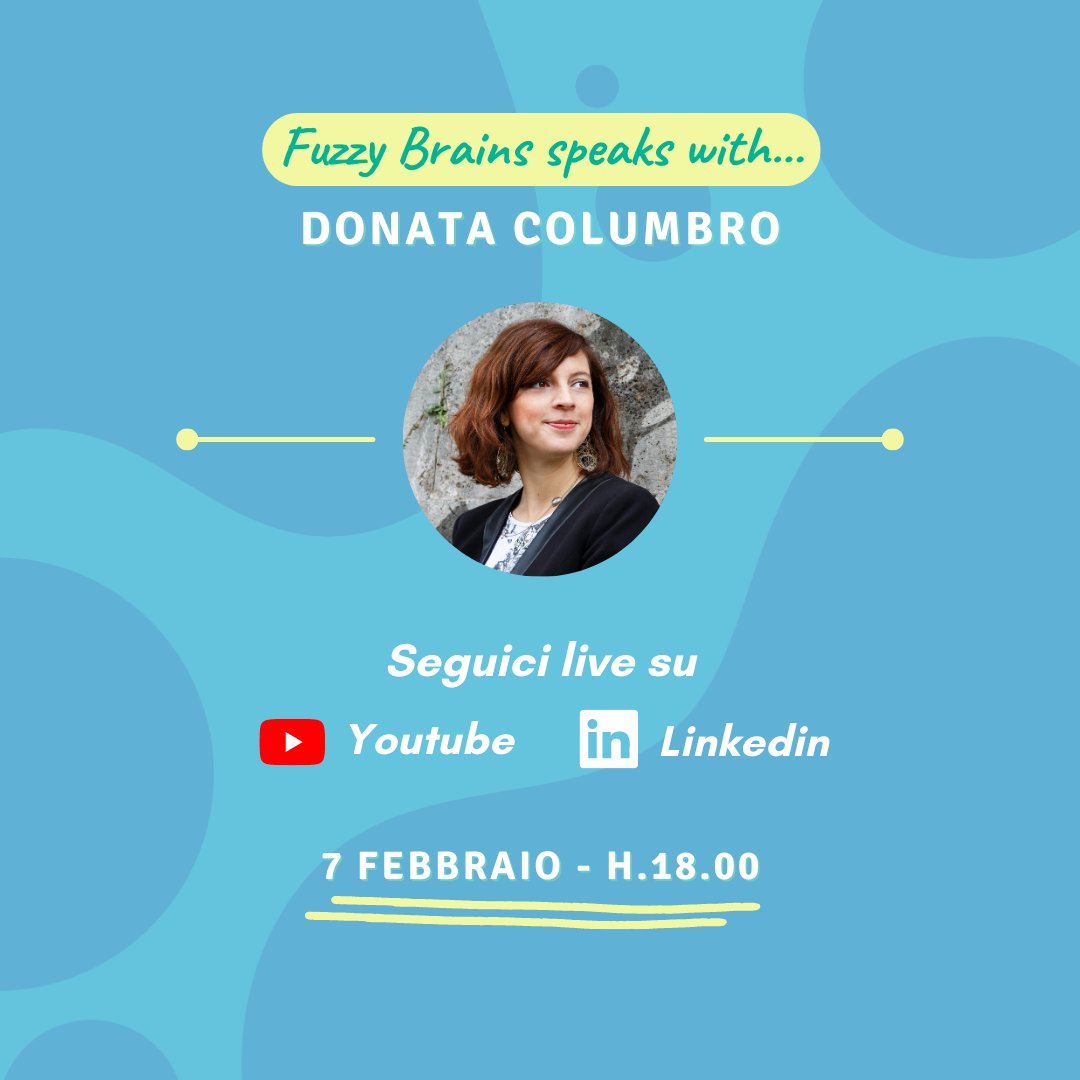 FuzzyBrainsIT's tweet image. 👀 ✅ #SaveTheDate 👉 Il 7 febbraio alle ore 18.00 torna #FuzzyBrainsSpeaksWith 🔥Saremo con @donatacolumbro per parlare di dati e sviluppo di algoritmi inclusivi!
🔔 Attiva il reminder e segui la live:
🔗 youtube.com/live/fy8TK1T6P…
📆 7 febbraio ⏱18.00
Ti aspettiamo! 😎