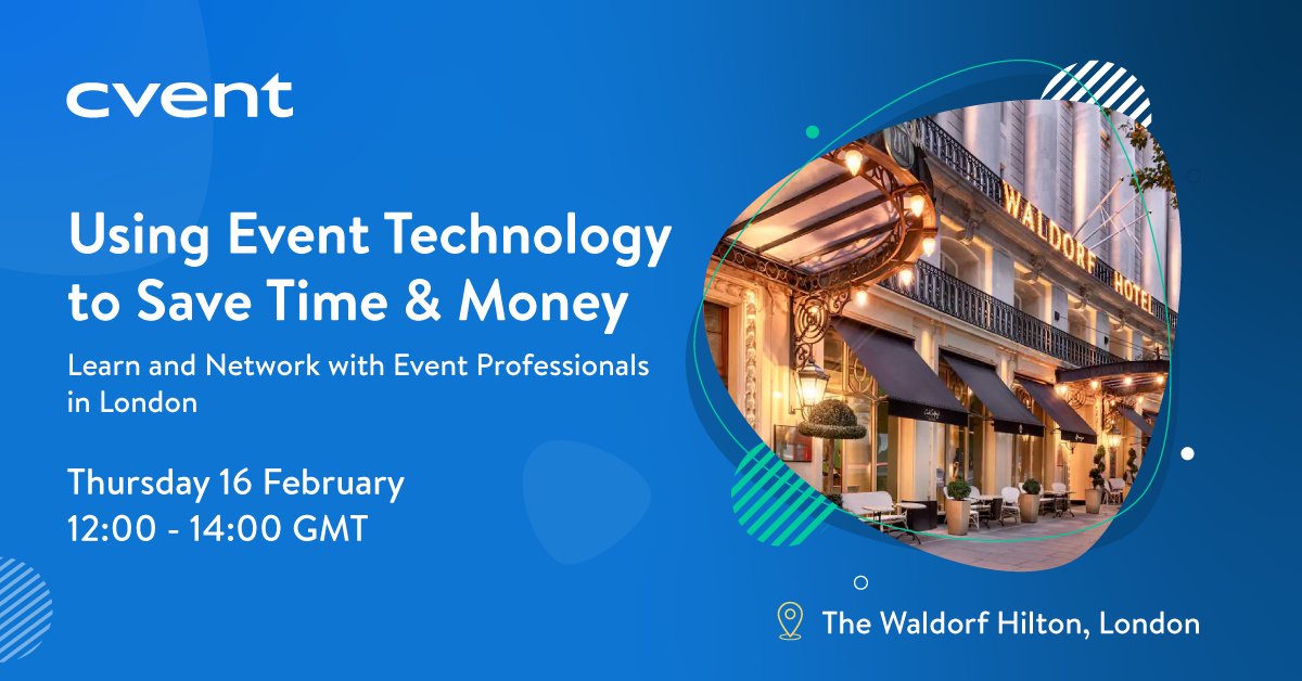 Want to discover how you can use event tech to save time and money, whilst still delivering an excellent experience? Join our partners <a href="/cvent/">Cvent</a> on Thursday 16 February at The Waldorf Hilton for a delicious lunch and industry discussion. Register now: bit.ly/3HZArez