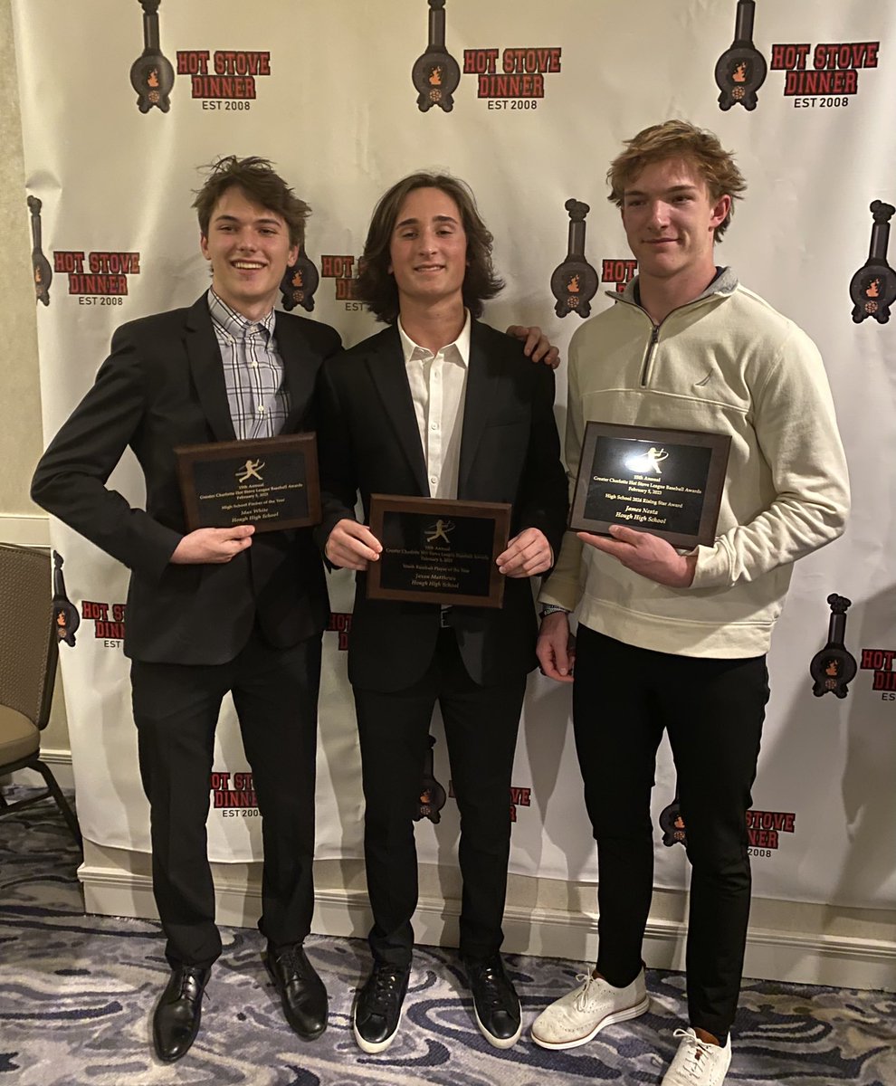 JaxonMatthews34's tweet image. Thank you @HotStoveDinner @SCSportsReport for a great evening. Honored to have been chosen Youth Player of the Year for the greater Charlotte Region. Fun night with many of my peers. Hough dudes represented well. @TheCanesBB @ClemsonBaseball @X2Athletics @HoughBaseball