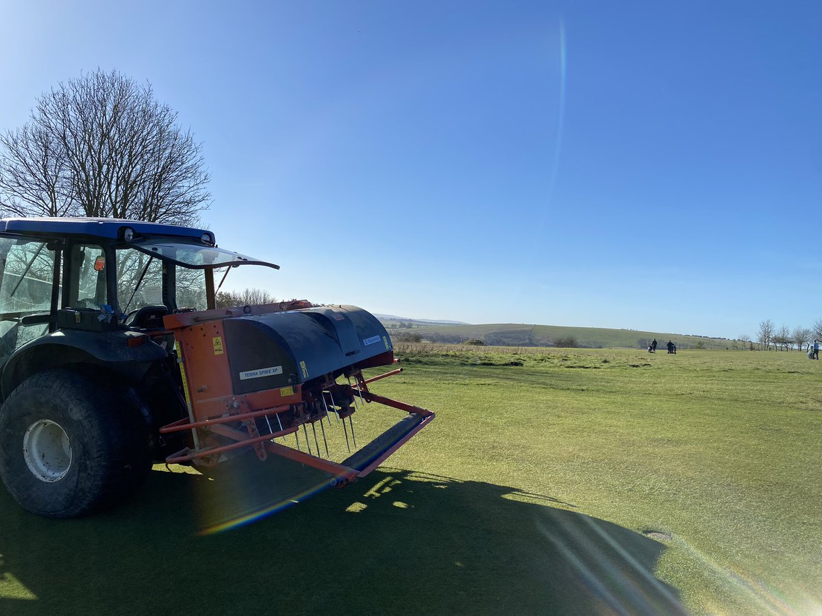 Course care week here <a href="/OgbourneDownsGC/">Ogbourne Downs GC</a> and it’s quite the process, I’ll try talk you through it as the week goes on but first we start with verti draining, getting some nice deep aeration into the greens