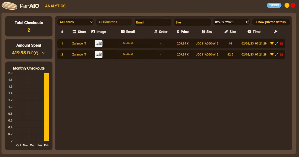 First ever run with PanAIO on Zala🔥
2X Jordan 4 Seafom
Bot: <a href="/panaiobot/">PanAIO</a>
CG: <a href="/GhostCopEU/">GhostCop</a>
 Proxy: <a href="/ShinyProxies/">Shiny Proxies</a>
Cookies: <a href="/antic00kiez/">Anti Inflantionary C00kiez</a>
