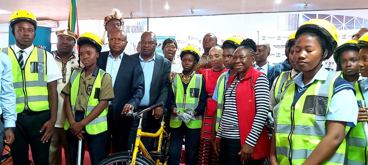 Bicycle handover - a huge success as learners from more than 5 schools in the @ChabaneLocal  head home with the hope of a quicker morning commute to school.#ShovaKalula