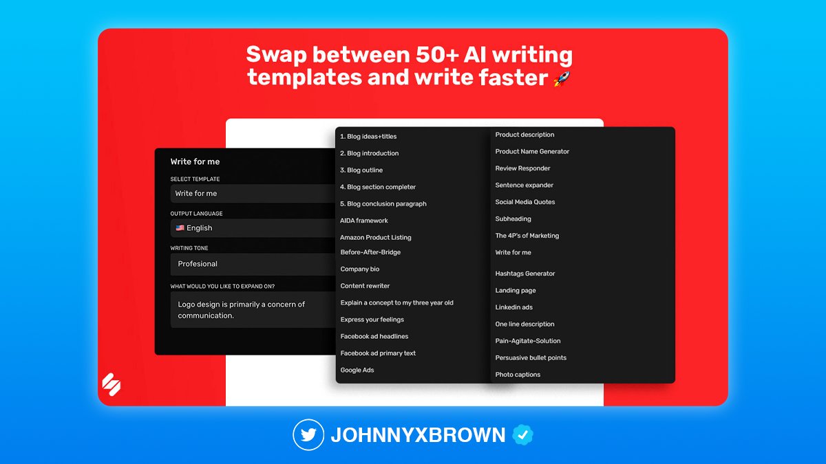 johnnyxbrown's tweet image. 1. Simplified.com

Simplified is your one-stop shop for everything your team needs to create content.

They use the power of AI to help you design, write, edit videos, and make publishing content easier.