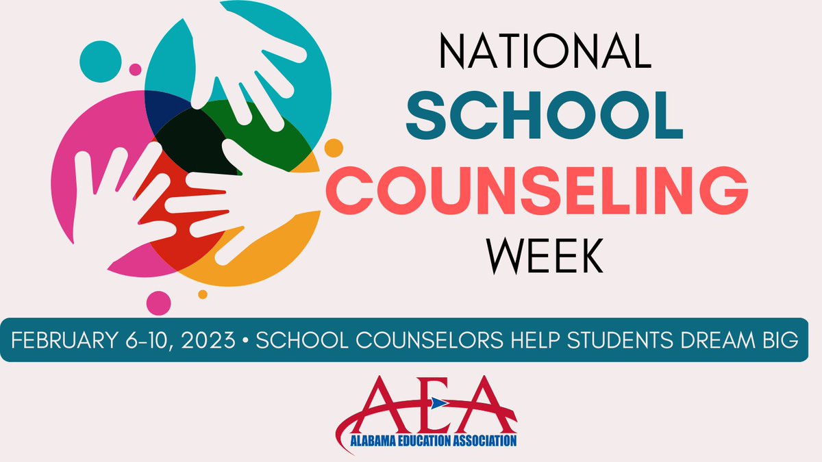 myAEA's tweet image. Happy National School Counseling Week! We recognize and salute all school counselors across Alabama who play an integral role in supporting students, parents, and staff! Tag and shout out your school counselor in the replies below! #myAEA