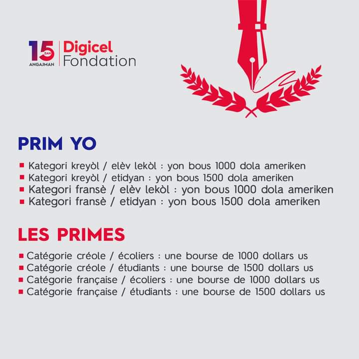 leSiriac's tweet photo. Mwen twouve konkou sa enteresan m pataje l ak nou.
M ankouraje nou patisipe oubyen fè yon fanmi nou patisipe.
Pandan nap kouri a, ekri yon bagay kite pou sila yo kap vini apre nou yo.
#Powèm
#Konkou
#DigicelHT https://t.co/EgDH4yI40f