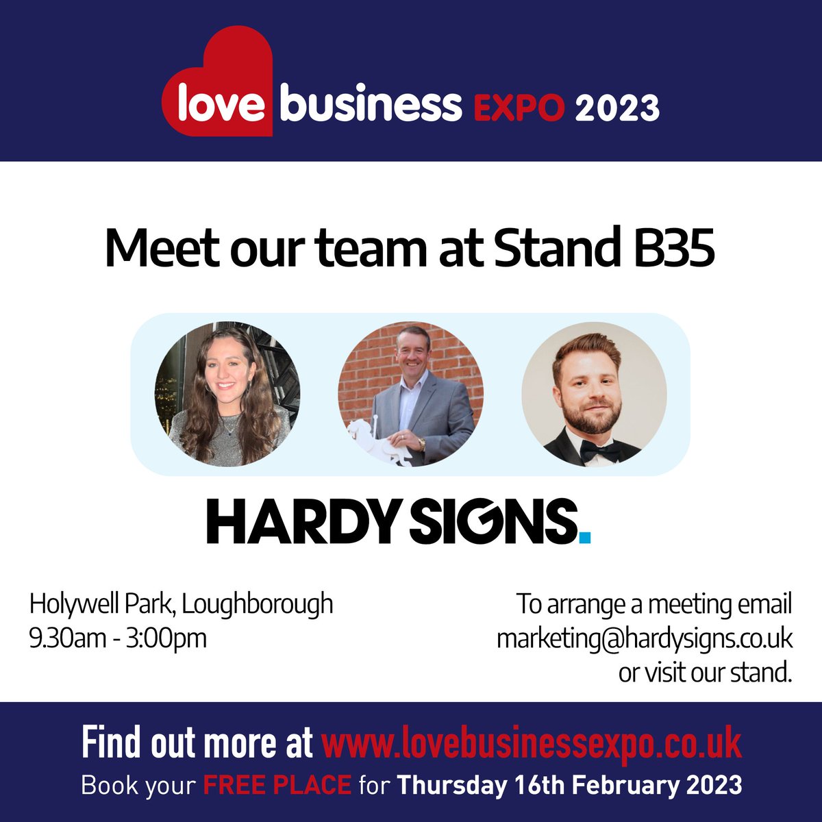 HardySignsLtd's tweet image. We're exhibiting at @LoveBusinessBuz Expo 2023! Come to meet our team at Stand B35 &amp;amp; let's talk about #signage.

#exhibitions #displaysignage