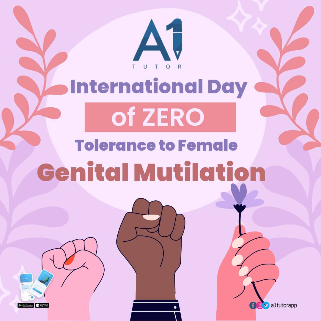 A1tutorapp's tweet photo. Every year, International Day of Zero Tolerance for Female Genital Mutilation is observed on February 6. The day creates awareness and educates people on the consequences faced by girls who go through a genital mutilation procedure.
#February #NairaScarcity #females https://t.co/BF13BwPcav