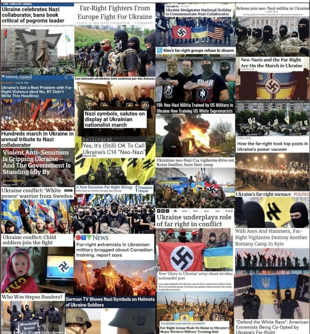 RussianEmbassy's tweet photo. FM #Lavrov: The West is now painstakingly cleaning up every bit of information that made it clear they viewed Ukrainian neo-Nazis from Azov, Aidar &amp; other battalions, with slogans like “death to Russians, kikes and Polacks”, as extremists &amp; terrorists. #NoToNazism #TruthonUkraine https://t.co/pcrm8btKEL