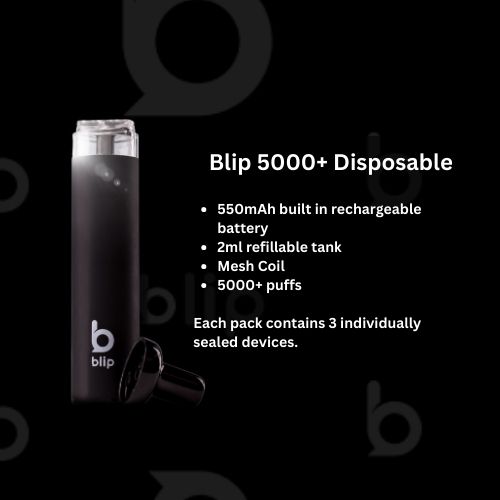 Blip 5000+ Disposable 💨😍 

Refillable &amp; Rechargeable Disposable - mailchi.mp/vapedistributi…