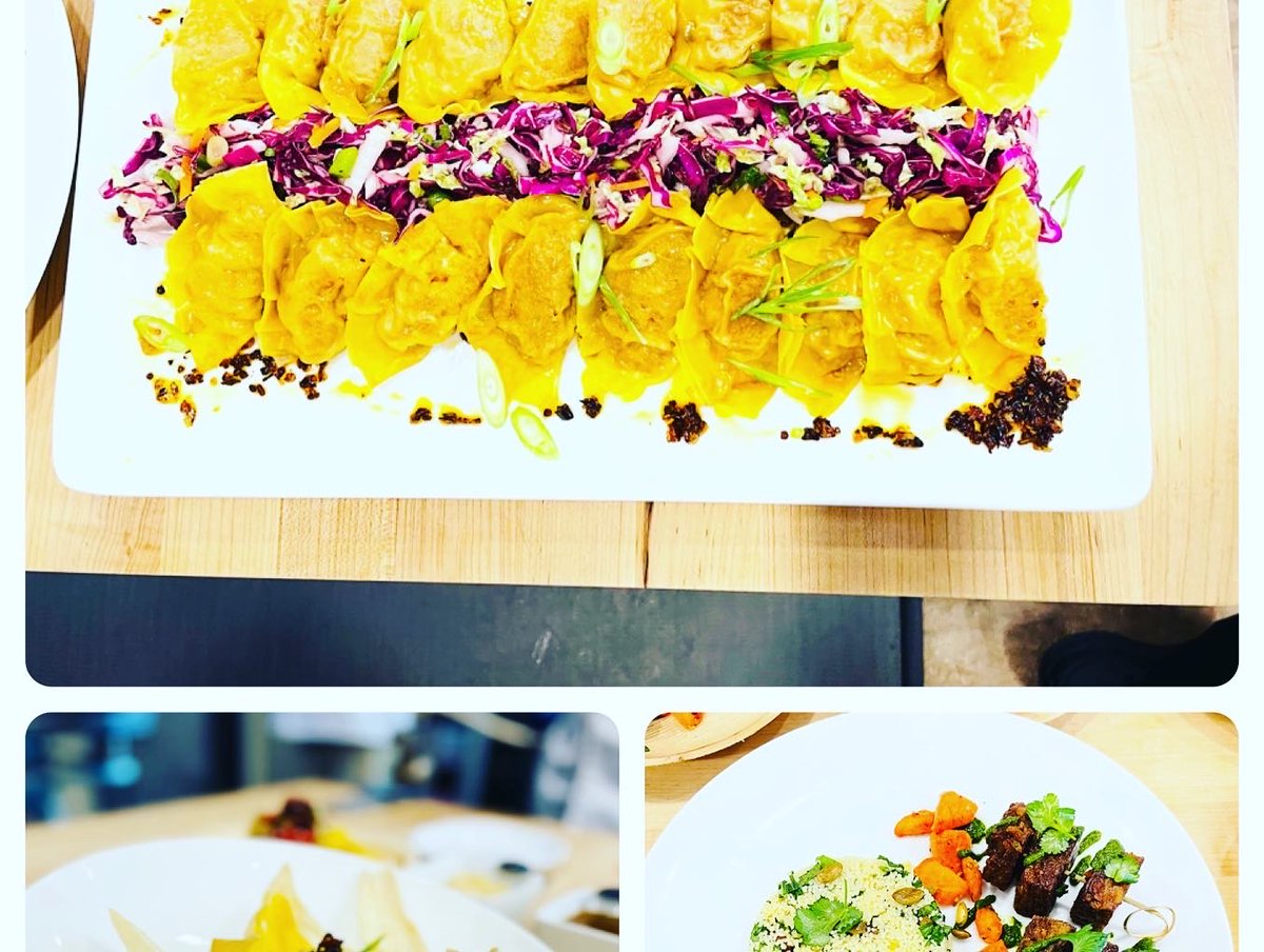 ChefHannah419's tweet photo. A great week @MetzCulinary winter training with Master Chef Ron Desantis &amp; the amazing Chef Ming Tsai developing plant forward recipes. We ate delicious @Mings_Bings a hand-held plant forward take on traditional Chinese Street Food. Vegan &amp; GF, all in a tasty Brown rice wrapper. https://t.co/8Xbvwpnbc1
