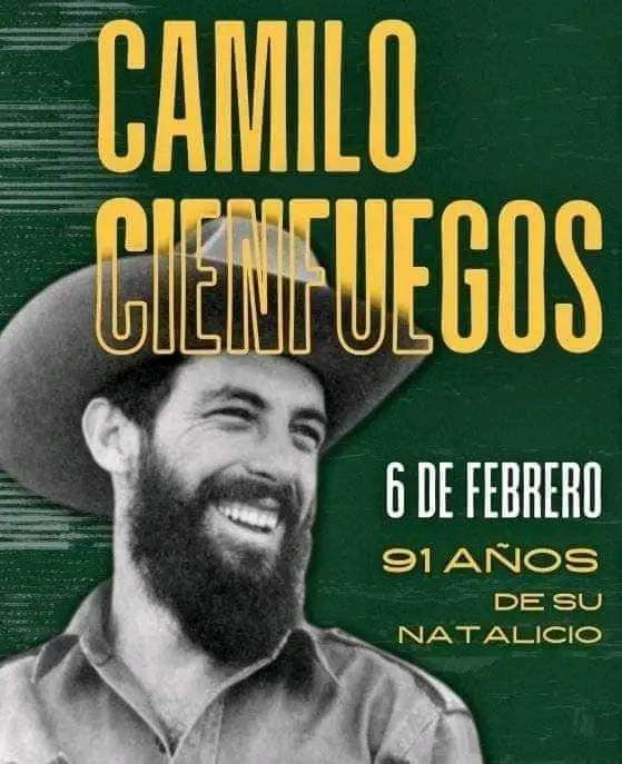 CupetDe's tweet photo. 6 de febrero de 1932,  nace en la Habana el "Señor la Vanguardia",el extraordinario Hombre de Pueblo, el "Héroe de Yaguajay", El Comandante Camilo Cienfuegos Gorriarián.
#CamiloVive
#CubaViveYRenace #CubaViveEnSuHistoria #TrabajadoresProtagonistas #PetrolerosPorCuba https://t.co/JbOZNqx23q