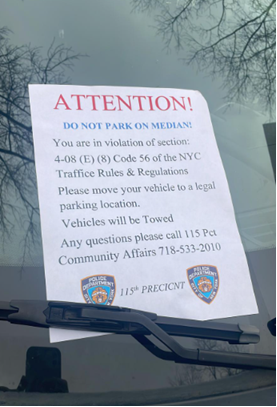 KamaTimbrell's tweet photo. @Streetfilms @nyc311 @voteshekar @NYPD115Pct I'm sympathetic to the idea that keeping on top of illegal parking is hard for the @NYPD115Pct . (They made it harder though by ignoring dozens of 311 complaints) Not sympathetic to a falsehood that illegal parking does not fall under the jurisdiction of the police department. https://t.co/rCGbzLvOfm