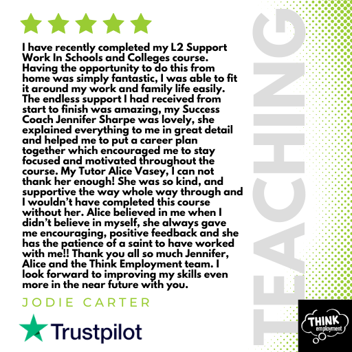 Our courses allow you to fit in your education around work and family life so you'll be able to get ahead in your field with accredited qualifications✅

Enrol today and take one step towards achieving success as a qualified teaching assistant! 

thinkemployment.com/courses/teachi…