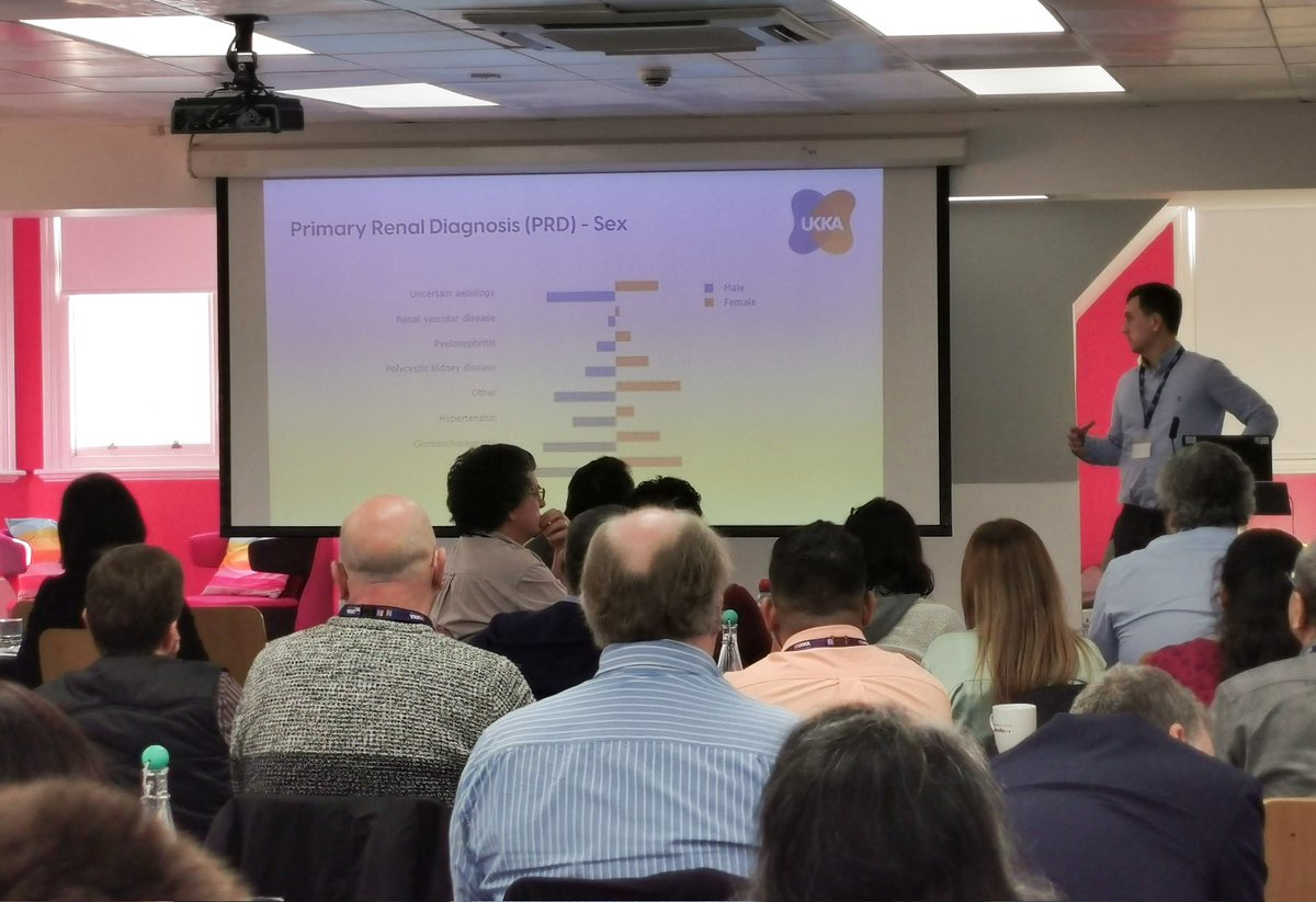 UKKidney's tweet photo. A look at how the #UKRDC interface works - with George, Joel &amp; Phil from our Systems Team highlighting the clinical viewer &amp; #data visualisations. 📊

All presentations will be available on the UKKA website soon! 🙌 https://t.co/0nV6c07rbO