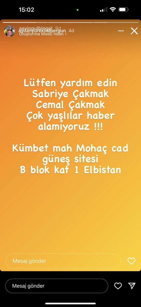 Lütfen yardım edin hala yardım ulaşmamış !! <a href="/haluklevent/">Haluk Levent ( Ahbap Ekibi )</a> <a href="/ahbap/">Ahbap</a> <a href="/AFADBaskanlik/">AFAD</a> <a href="/DepremDairesi/">AFAD Deprem</a>