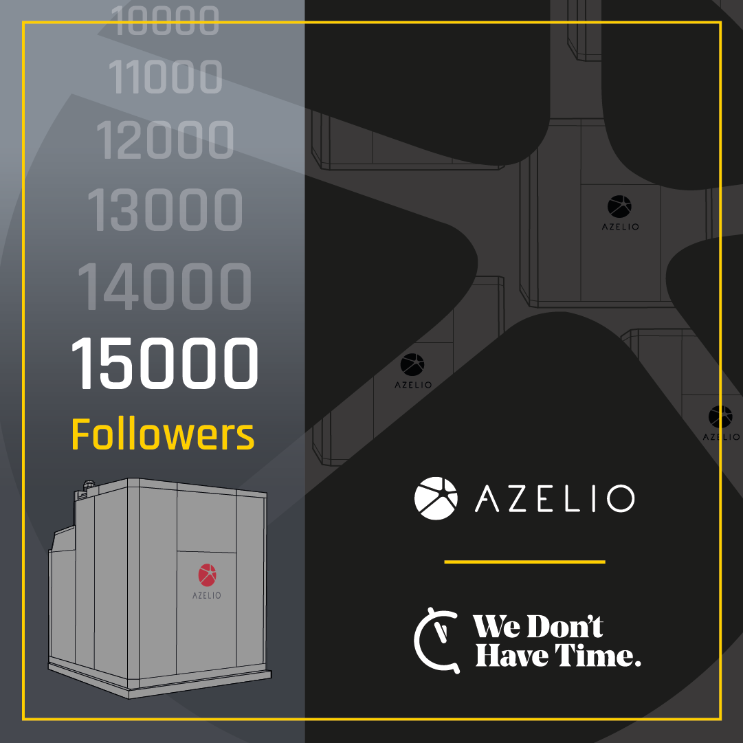 AzelioOfficial's tweet photo. We’re proud to have reached 15000 followers over on @WeDontHaveTime , the social media network for climate solutions! 🎉🌍

▶️ Follow Azelio to learn about #TESPOD - making #renewableenergy accessible 24/7: https://t.co/vV6fcFUyKz

#ClimateAction #Azelio https://t.co/4A3EfLI1Ie