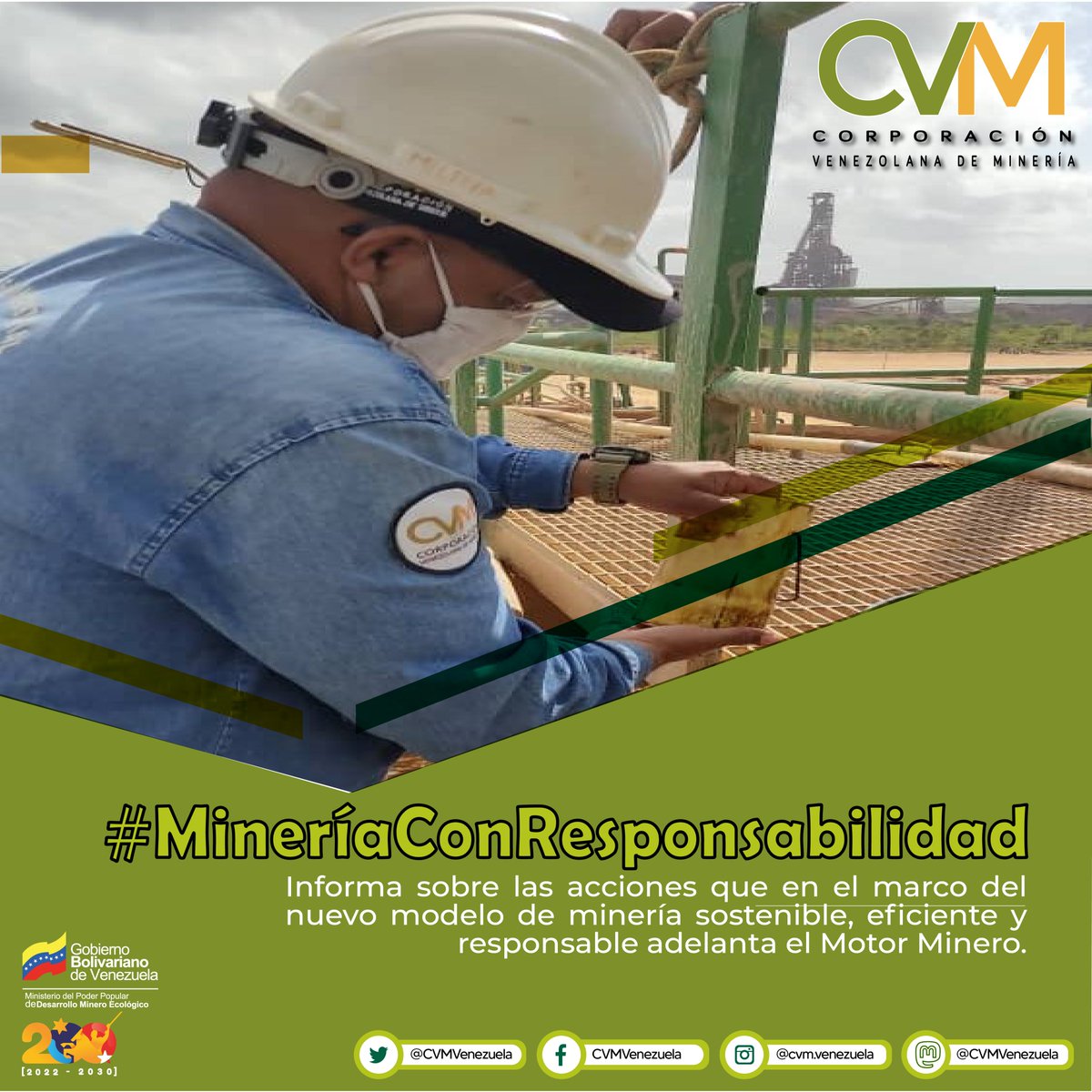 #SomosCVM || Tributamos al crecimiento productivo ejecutando acciones orientadas a hacia la práctica de una #MineríaConResponsabilidad. 

Hacemos minería hoy, pensando en futuro.

#6Feb 
#SomosPasiónBéisbol