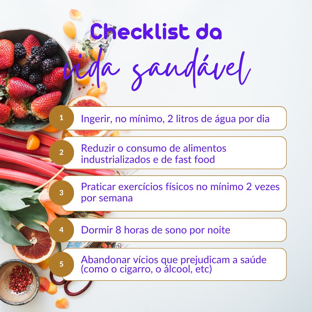 MulherVida1's tweet photo. Checklist da vida Saudável!!Siga nossas dicas e tenha uma vida saudável!

#mulher #mulheres #morena #beleza #feminina #linda #bonita #saudedamulher #universofeminino #vamoslinda #mulherde50 https://t.co/0kNIPmc0d8