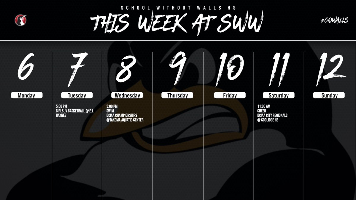 This Week's SWW Athletic Schedule! (2/6 - 2/12)