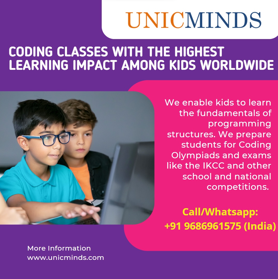 UnicMinds's tweet image. UnicMinds Coding Classes for Kids 6-15Y
unicminds.com/book-free-tria…
#codingforkids #unicmindsonlinecoding #unicmindscodingclasses #unicmindsclasses #codingclassesforkids #codingclasses #codingkids