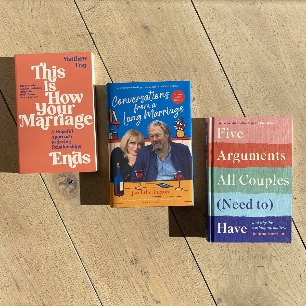 The pragmatic presents to buy your other half this Valentine’s Day…

Forget the red roses and boxes of chocolate – get them a meaningful (and helpful!) gift this February, with #ThisIsHowYourMarriageEnds, #ConversationsFromALongMarriage and #FiveArgumentsAllCouplesNeedToHave 👍