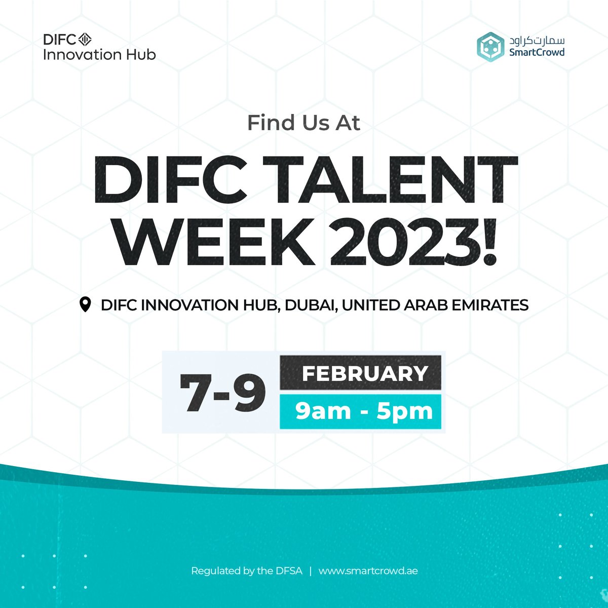 SmartCrowdAE's tweet photo. Excited to be showcasing the best of what the industry has to offer alongside leading experts and innovators! @InnovHubDIFC @DIFC
Register for free today 👇
https://t.co/IrpfXTq7eK
#DIFC #DIFCInnovationHub #difcfintechhive #talentweek2023 #DIFCtalentweek #SmartCrowd #startup https://t.co/43hXK8CRS6
