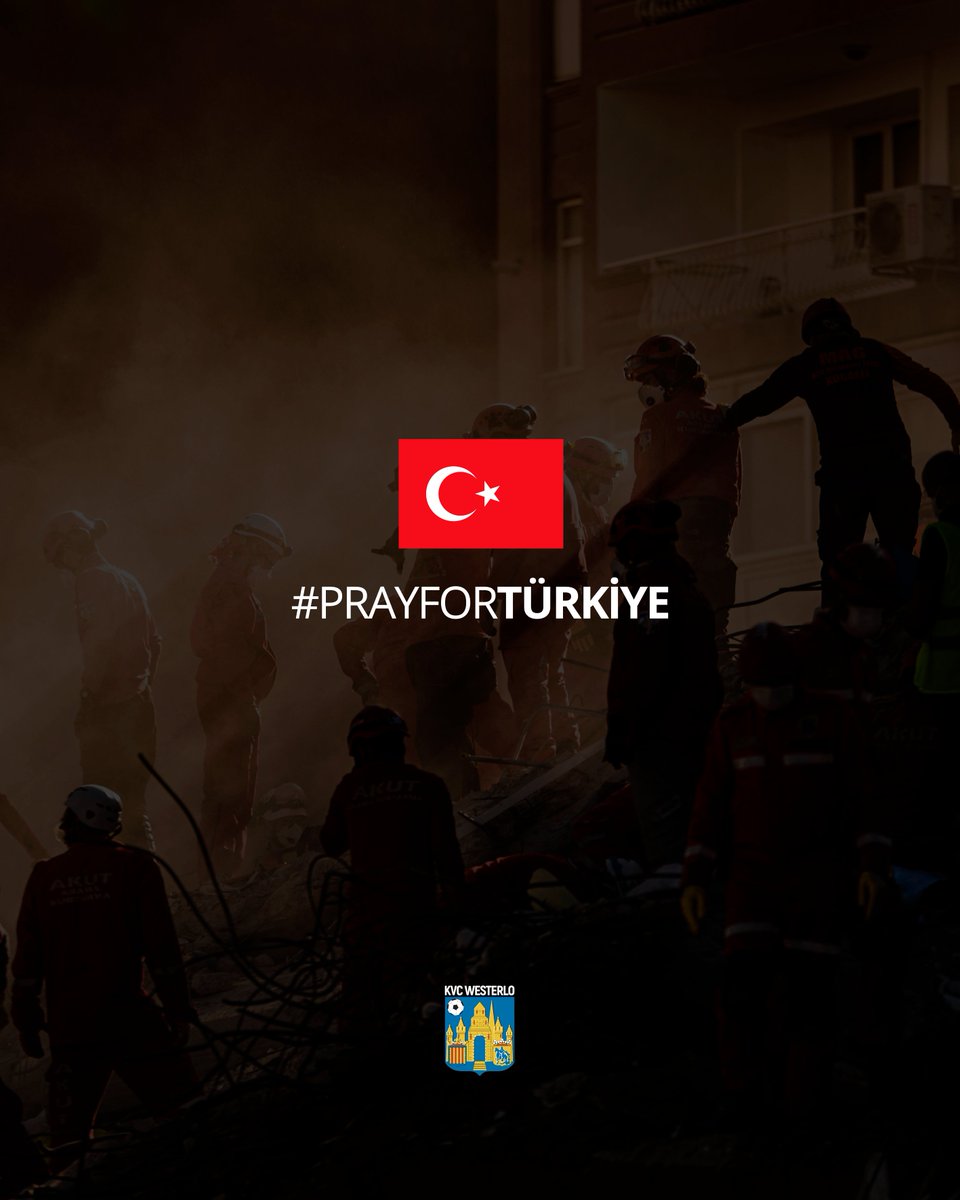 KVC Westerlo expresses its condolences to the family members and friends of all those who have lost their lives in the earthquake in Türkiye and wishes a healthy recovery to all of the injured and those affected.

#prayforturkiye #earthquake