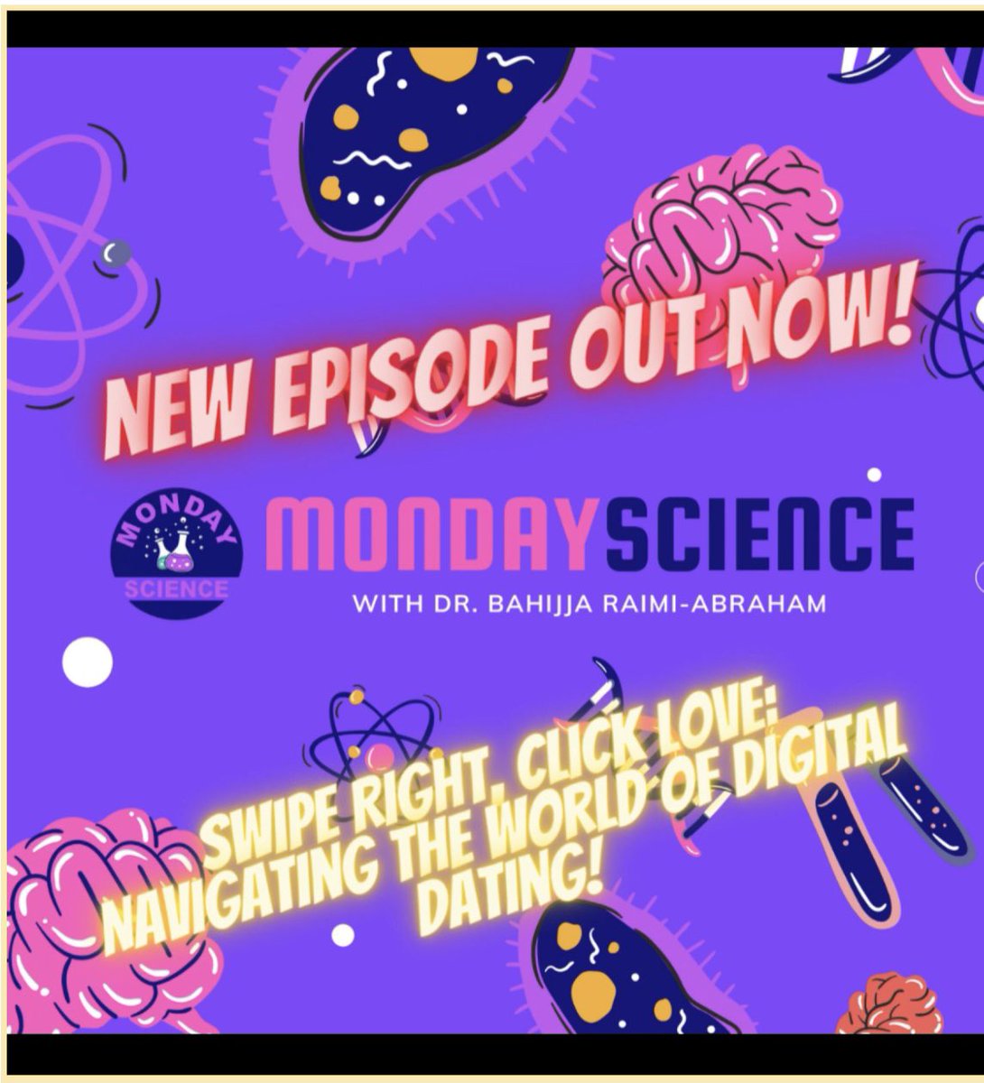 New episode out today! This month we are focusing on love in the digital age. Want to know how online dating affects human connection? Listen to the new podcast, out now!
#mondayscience #love #valentinesday 
<a href="/amazonmusic/">Amazon Music</a> <a href="/AmazonMusicUK/">Amazon Music UK</a> 
<a href="/DrBahijjaRaimiA/">Dr Bahijja Raimi-A</a> <a href="/KCLcancer_pharm/">School of Cancer & Pharmaceutical Sciences</a>