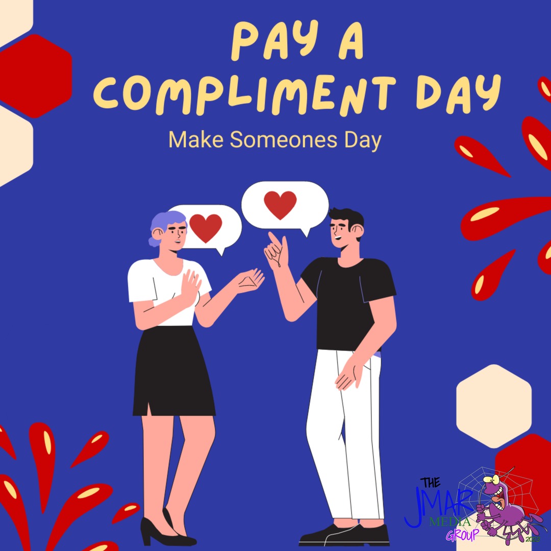 Don't be shy, pay someone a compliment and feel good about yourself!
#PayAcceptance #ComplimentDay #ComplimentingPeople #GenerosityMatters #BeNice #AppreciateYourGood Fortune #ThankYou