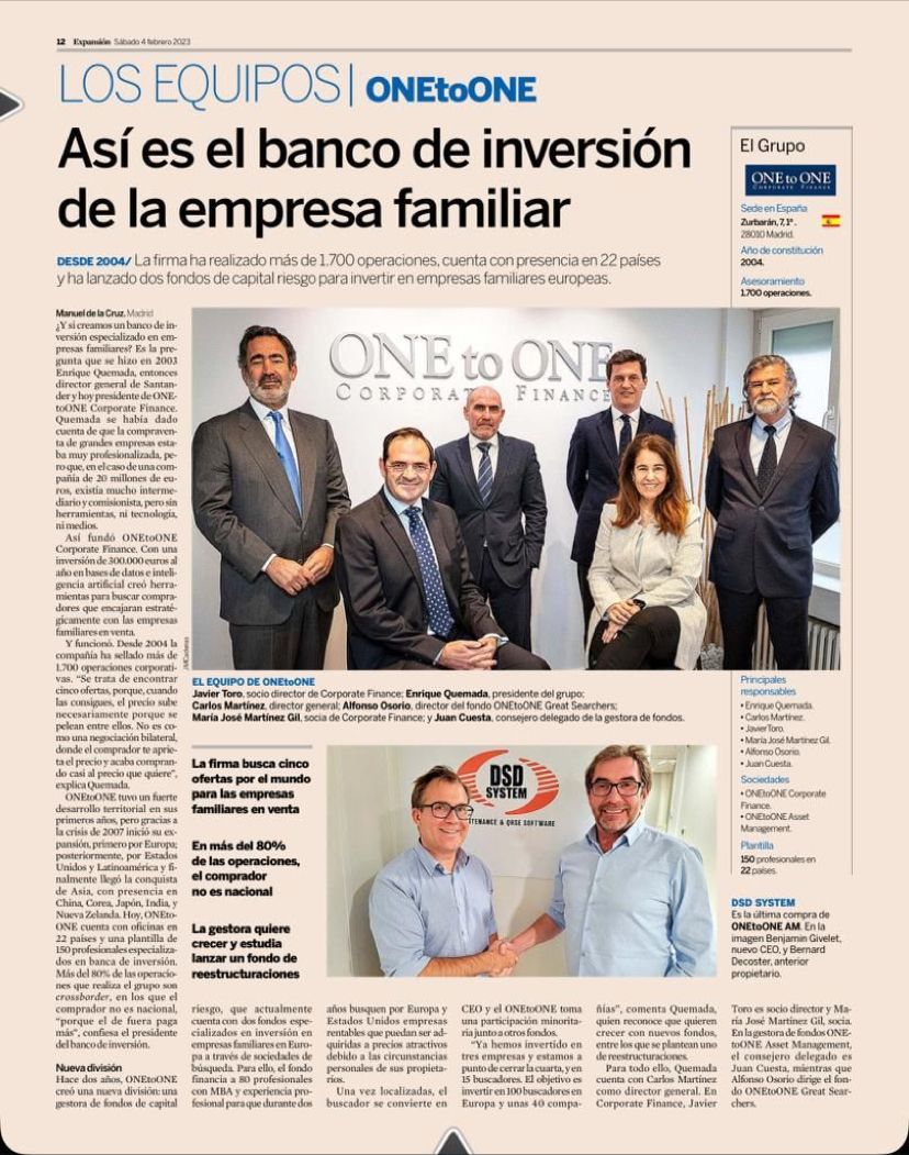 Fabio Lupo (@f_lupo) on Twitter photo ✔ <a href="/ONEtoONE__CF/">ONEtoONE CF</a> ha realizado más de 1.700 operaciones, cuenta con presencia en 22 países y ha lanzado dos fondos de #CapitalRiesgo para invertir en #EmpresasFamiliares europeas ➡ ow.ly/Kls950MKnMn
vía <a href="/expansioncom/">expansioncom</a> 🔎 <a href="/EnriqueQuemada/">Enrique Quemada</a> #MnA #PyMEs #Expansioncom ✔ <a href="/ONEtoONE__CF/">ONEtoONE CF</a> ha realizado más de 1.700 operaciones, cuenta con presencia en 22 países y ha lanzado dos fondos de #CapitalRiesgo para invertir en #EmpresasFamiliares europeas ➡ ow.ly/Kls950MKnMn
vía <a href="/expansioncom/">expansioncom</a> 🔎 <a href="/EnriqueQuemada/">Enrique Quemada</a> #MnA #PyMEs #Expansioncom