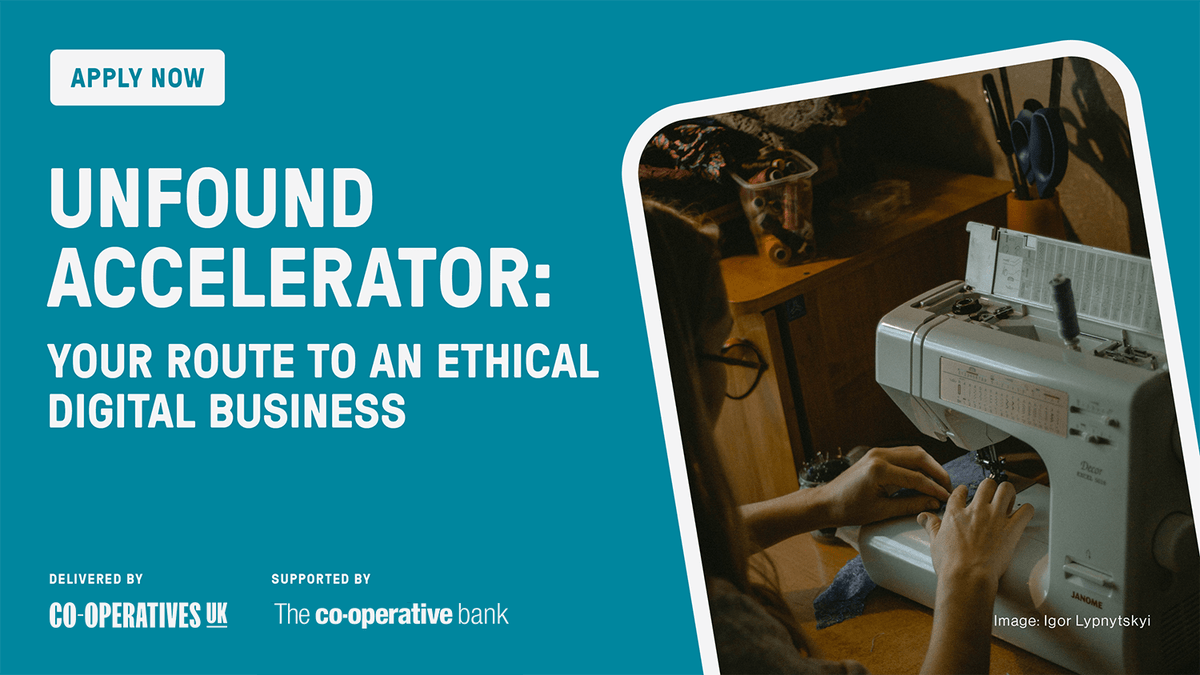 CooperativesUK's tweet photo. 📢 🌐 Budding digital entrepreneurs, get FREE business support! We’re helping launch more ethical digital businesses with the next #UnFound Accelerator. Find out more and how to apply ▶️ https://t.co/2z2GpE6HHd👌

#platformcoop #coops #techforgood https://t.co/Ny0hEbZRVS