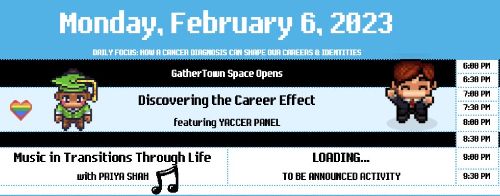 yacancercanada's tweet photo. 🎮 It's Survivor Conference 2023: Game On DAY 3! 🎮

Today's focus is how cancer can shape our careers and identities.

Learn more and sign up here: https://t.co/d47DMpiIXj 

#YACCSC23 #AYACSM #YoungAdultCancer https://t.co/cJHWUHXbpM