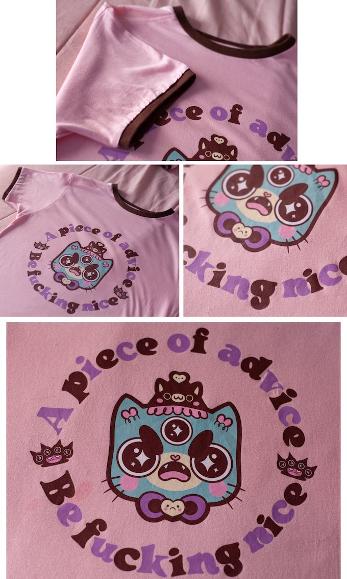 A piece of advice: Be fucking nice! 
Ya podéis apoyar el proyecto de <a href="/CutePuke1/">Cute._.Puke</a> en <a href="/Kickstarter/">Kickstarter</a>  
kickstarter.com/projects/cutep…
#Kawaii #tshirtdesign