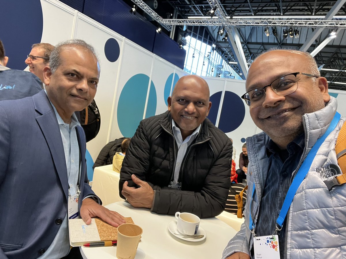 ManiyarShyam's tweet photo. First day of #CiscoLiveEMEA - great to attend this in person and meet #catalyst9K and #CiscoSDA customers. With @rchandra2000 and Pradeep Kathail. And of course enjoyed some Thai street food and cappuccino! https://t.co/NvqgiJSTYM
