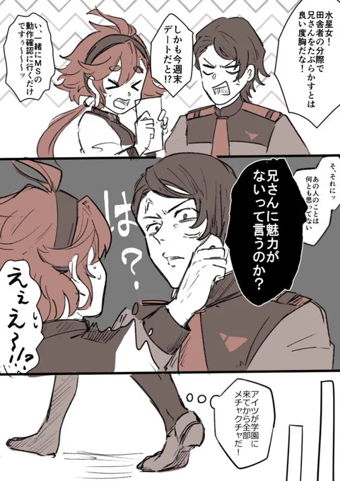 兄さんと水星女がくっつくのは嫌だけど兄さんに恥はかかせたくないラウダ(グエ→スレ) 
