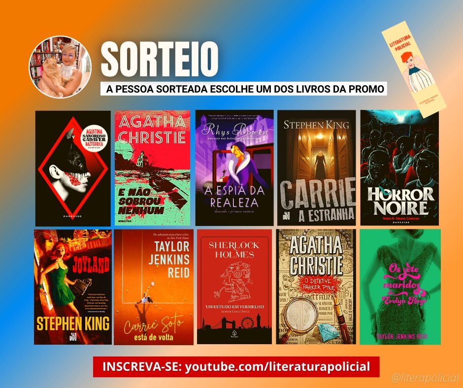 literapolicial's tweet photo. ⭐ SORTEIO ⭐ A pessoa sorteada escolhe um dos livros da #promodasemana. Regras:

- Seguir @literapolicial
- Curtir e dar RT nesse tweet
- Morar no Brasil

✨ RESULTADO: 12/02 🍀
▶️Youtube https://t.co/tGSFUnQWcy
 📸Insta https://t.co/sjRnmk8gw0
♪ Tiktok https://t.co/Ze3SrspQcC https://t.co/7UANPSPntK