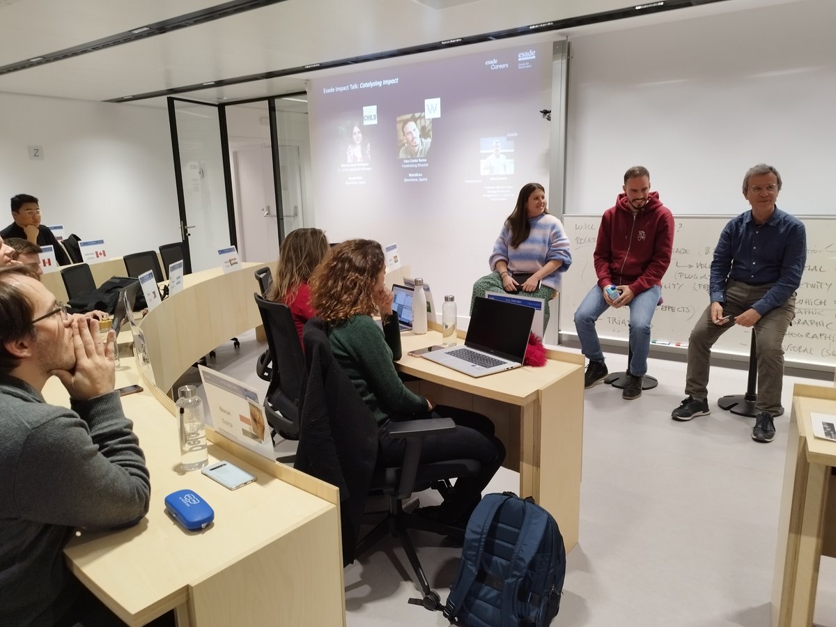 worldcoo's tweet photo. Last week our we talked about our social bussiness model and our #CharityRipunding up during the 3rd #EsadeImpactTalks.
Such an honour being able to share experiences with our colleagues from @streetchildes & @alfredvernis
Thank you @ESADE for the opportunity! ;) https://t.co/tBKRebJ21X