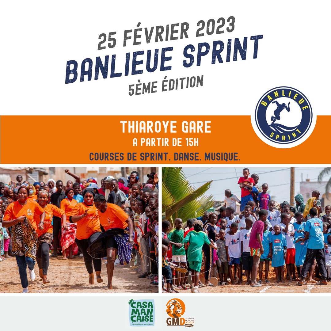 BANLIEUE SPRINT #5 : LET'S GO 🔜

Retour aux sources ! Rendez-vous à Thiaroye le samedi 25 février à partir de 15h pour une nouvelle édition de Banlieue Sprint 🏁

#BanlieueSprint