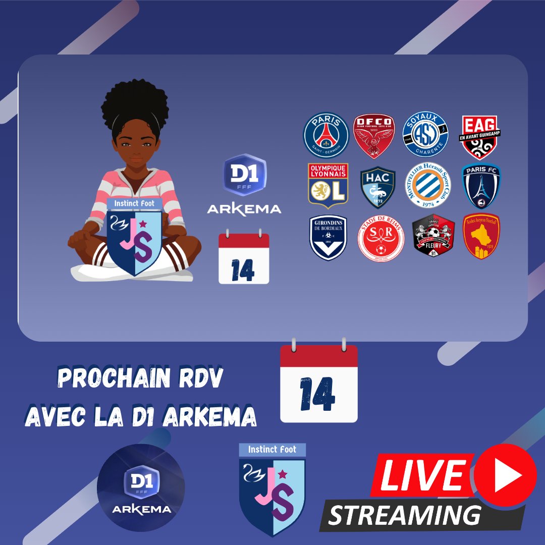 instinctfoot's tweet photo. On se donne rdv ce soir vers 20h sur youtube pour débriefer de la dernière journée de la D1 arkema et des infos de ses clubs.
👉https://t.co/gGKcLH1cEN
#footballfeminin #d1arkema #footbal #Girondins #PSG #OL #HAC #MHSC #reims #rodez #soyaux #fleury91 #dijon #EAG #ParisFC https://t.co/Yt3BPQr5V3