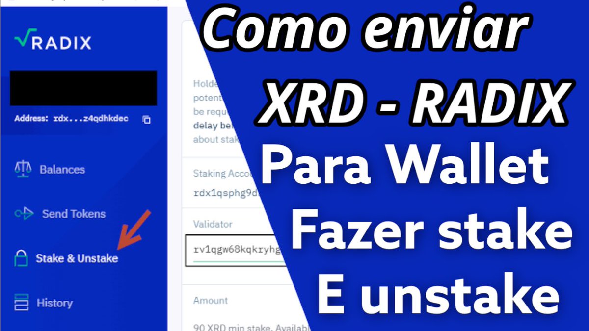 DJADJANY's tweet photo. Como enviar xrd para wallet carteira e fazer Stake e Unstake XRD na Desk... https://t.co/2ZdAkF2I1G via @YouTube https://t.co/AflrnqIC7K